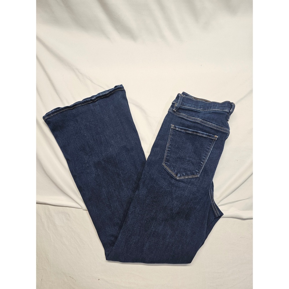 American Eagle Next Level Stretch Dark Wash Flare Jeans Juniors Size 10 - Picture 2 of 9